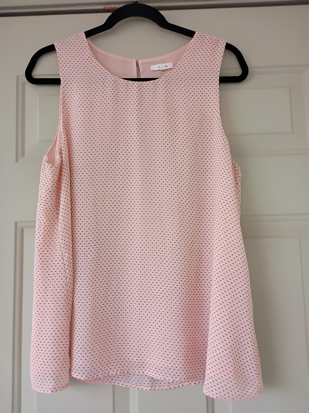 Pleione Pink Sleeveless Dot Blouse Size Medium
